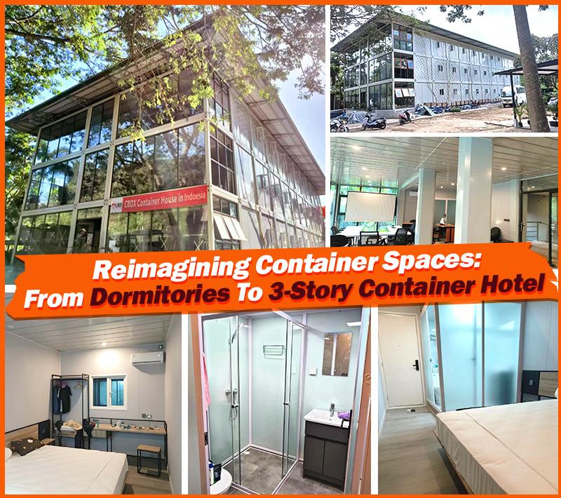 Reimagining Container Spaces: From Dormitories To 3-Story Container Hotel